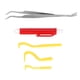 thumbnail image 1 of Juego de 5 pinzas para piojos de mascotas, pinzas para pulgas, kit de herramientas para eliminar garrapatas para perros y gatos, pinza amarilla para pulgas, bolígrafo rojo para pulgas., 1 of 14