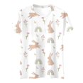 thumbnail image 3 of Outfmvch Chemises de Pâques pour Femmes, Chandails en Molleton à Col Rond pour Femmes, Chemises à Manches Courtes pour Femmes, Hauts de Sortie pour Femmes, Haut à Manches Courtes Col Rond Œuf de Pâques Lapin de Pâques, T-Shirts Graphiques pour Femmes Beige 3 m, 3 of 3