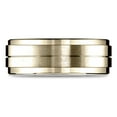 thumbnail image 5 of Benchmark� 14k Gold 8mm Comfort-fit Drop Bevel Satin Center Design Wedding Band Ring, 5 of 9