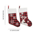 thumbnail image 4 of 18" Black and Red Buffalo Plaid Christmas Stocking with Sherpa Cuff, 4 of 7