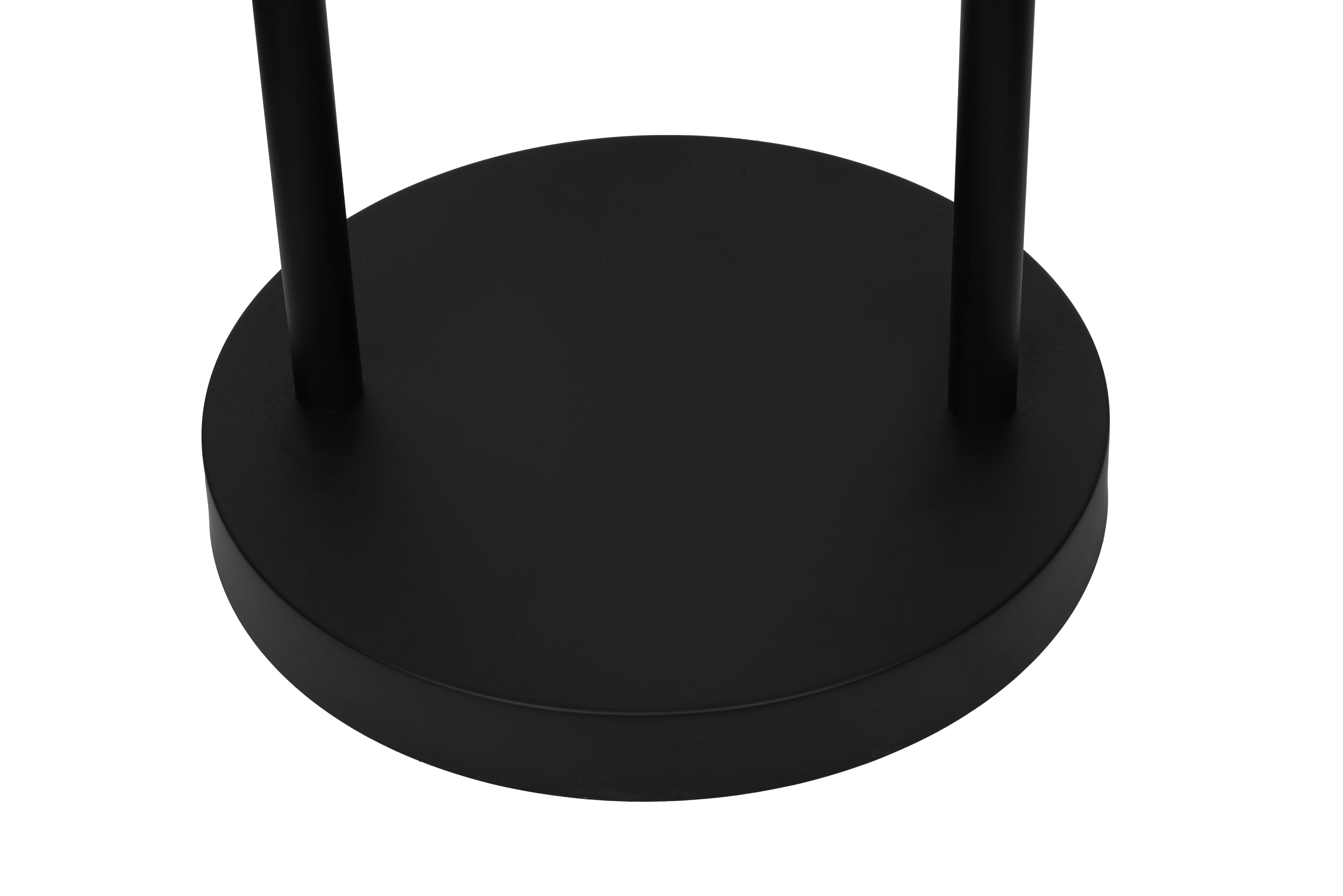 Mainstays 64" Dual Pole Arch Metal Floor Lamp, Black Finish with White Fabric Drum Shade