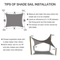 thumbnail image 4 of ODOMY Sun Shade Sail Rectangle UV Block Canopy for Patio Backyard Lawn Garden Outdoor Activities， Grey, 4 of 9