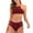 !Red, variant on Neck Women's Waist High Swimsuit V Two Crochet Set Lace Bikini Swimwears Tankinis S Swim Suits for Women 2025 Bikini Sets for Women Bathing Suit for Women Bikini 2025 New Triangle Bikini Sets