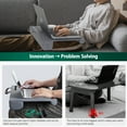 thumbnail image 2 of Miroddi Portable Lap Desk, Laptop Table Built in Wrist Pad with Phone Holder for Bed Sofa Home Office School Students, 2 of 11