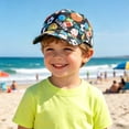 thumbnail image 6 of KPOPLK Kids Baseball Cap Adjustable Dinosaur Print Sun Hat Summer Toddler Boy Snapback Cap Sport Cap(2-6 Years,Orange), 6 of 7