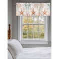 thumbnail image 3 of Summer Coastal Curtain Valances for Windows, Starfish Shell Beach Nautical Kitchen Valance Window Treatment, Light Filtering Block Curtains for Bathroom/Bedroom/Living Room 54'' x 18'', 3 of 9