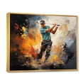 thumbnail image 2 of Designart "Dynamic Drives on the Golf Course II" Sports Floater Framed Wall Art Living Room, 2 of 7