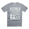 thumbnail image 5 of Mens Retired Shirt Gone Fishing So Kiss My Bass Shirt Fishing Joke Shirt Funny Fishing Shirt (X-Large Navy Blue), 5 of 6
