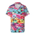 thumbnail image 5 of TTUHYWXI Women's Summer Hawaiian Shirts Floral Short Sleeve Button Down Shirts Hawaii Tropical Beach Tops Outfits (Hot Pink, XXL), 5 of 6
