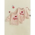 thumbnail image 3 of RUINIXCW Kids Girl Boy Christmas Sweatshirt Letter Santa Hat Embroidery Pullover, 3 of 8