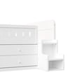 thumbnail image 3 of Mirightone Low Loft Bed with Stairs and LED Lights, Full Loft Bed Frame with 4 Storage Drawers,Loft Bed with Guardrails, White, 3 of 7
