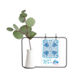 thumbnail image 1 of Talavera Azul flor patrón de ilustracion Jarrones colgantes de vidrio transparente Decoración Botella, 1 of 4