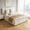 White, variant on Mintazer Full Lift Up Storage Bed Frame with LED Lights & Charging Station, Upholstered Platform Bed with Adjustable Headboard for Bedroom, Black
