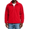 thumbnail image 6 of Dwellite Mens Sweatshirt Lightweight Full Zip Jackets Outdoor Coat Soft Stand Collar Coats with Pockets Red M, 6 of 7