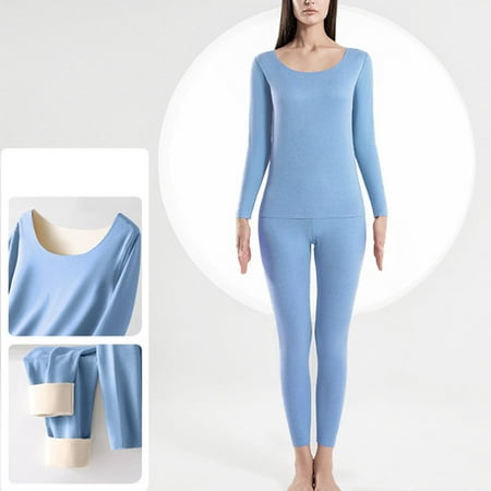 

Floleo Sexy Lingerie for Women Deals Women s Winter Thermal Underwear Woolen Thermal Suit Autumn Clothes Trousers Long Sleeved Round Neck Shirt/Shirt Suit Valentines Day Gifts
