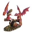 thumbnail image 5 of Ebros Amy Brown Elf Fire Fairy with Red Dragon On Wood Logs Seesaw Statue 8.5" H, 5 of 10