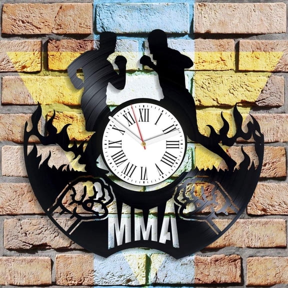 Amblelife Wall Clock Sport Champions Wall Clock Unique Decor for Gym Minimalist Clock Vinyl Record Clock for Him Her for Boys Him