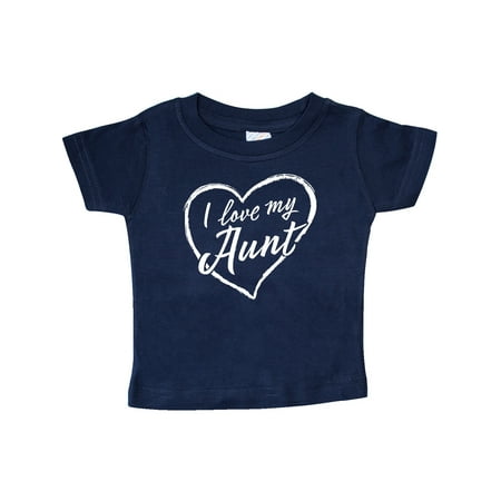 

Inktastic I Love My Aunt in White Chalk Heart Gift Baby Boy or Baby Girl T-Shirt