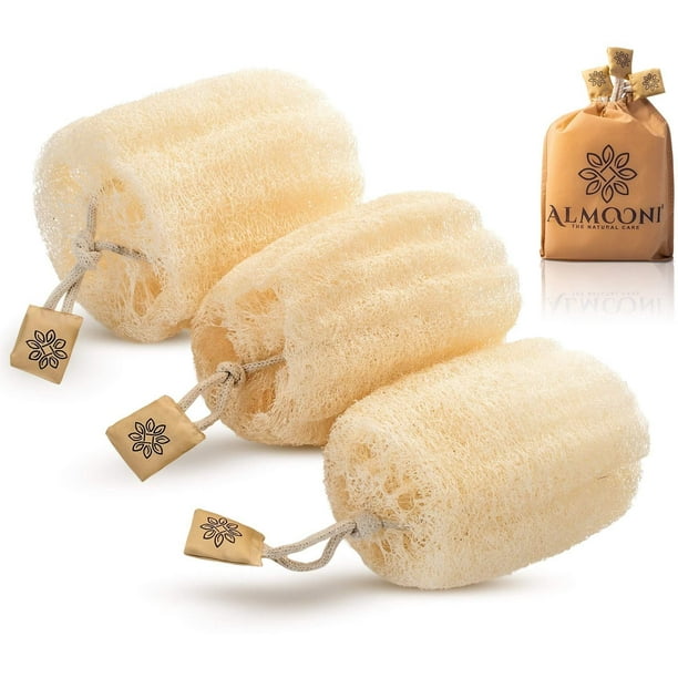 Premium Natural EcoFriendly Egyptian Shower Loofah Sponge, Large Exfoliating Shower Loofa Body