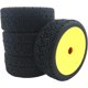 thumbnail image 2 of LINLIN 4 piezas RC 1:10 Rally Car 68 mm Neumáticos de goma Llantas de plato duro Hex 12 mm Compatible con 1/10 RC On Road Flat Run Car Tamiya CC01 Axial Scx10 Traxxas HPI Neumáticos Piezas, 2 of 6