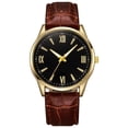 thumbnail image 2 of Resicozy Watches for Men Quartz Waterproof Wristwatch with Leather Band Casual Simple Fashion Mens Watches Gift Brown, 2 of 2