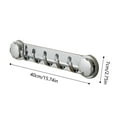 thumbnail image 3 of Multifunctional Bathroom Wall Hooks Bathroom Wall Hooks Super Sticky Stainless Steel Clothes Hooks Wall Hooks Sticky Door Handle Coat Rack Shower Accessory Heavy Duty Silver Sticky Hooks for Hanging, 3 of 8