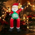 thumbnail image 4 of Belita Amy 6ft Christmas Inflatable Climbing Santa with LED Lights, Christmas Blow up Decoration, 4 of 11