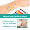 thumbnail image 4 of Pintura temporal falso tatuaje pluma 6 colores cuerpo arte pintura Kit para Cosplay, cumpleaños, Halloween, Acción de Gracias y regalos de Navidad JAMW Sencillez, 4 of 5
