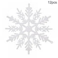 thumbnail image 2 of 12 Pcs Glitter Snowflake 4 inches Plastic Christmas Hanging Glitter Snowflakes String Garland for Decorating, Crafting,Wedding,Party and Christmas Tree Decorations Ornaments, 2 of 6