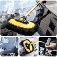 thumbnail image 3 of Car Wash Brush Kit,Wash Mop Tool Kit,with 15”Curved and 90”Rotating Brush Telescopic Extension Pole, Wash Mitt and Towel for Cleaning Cars SUV RV Trucks, 3 of 7