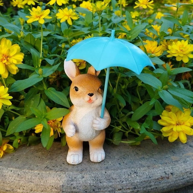 Decoraciones de Pascua, adornos de Pascua, regalos de Pascua, nuevos adornos de jardín de conejo, artesanías de resina decorativas para patio al aire libre, esculturas, adornos de conejo