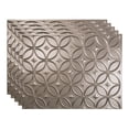 thumbnail image 1 of FASÃ„DE Rings Decorative Vinyl 18in x 24in Backsplash Panel in Brushed Nickel (5 Pack), 1 of 15