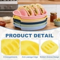 thumbnail image 3 of Uxcell 2 Pack Tortilla Warmer Container, Tortilla Holder with 4 Compartments, Mexican Taco Warmers 10" x 10" Plastic Tortilla Containers for Restaurant Plating Picnic Tableware, Yellow, 3 of 6