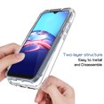 thumbnail image 4 of Mantto For Motorola Moto E 2020 Case, Front & Back 360 Full Body Clear Bumper Protection Case - Shock Proof edges Slim Hybrid Back Silicone Rubber TPU Gradient Color Phone Case - Clear, 4 of 8