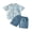 Sky Blue, variant on 2Pcs Toddler Baby Boy Easter Outfits Short Sleeve Lapel Collar Bunny Carrot Print Button Down Shirt and Elastic Waist Pockets Shorts Set Cute Spring Summer Clothes