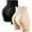 Black+Beige 2 Pack, variant on Body Shaper for Women Padded Butt Lifter Shapewear High Waist Tummy Control Shaping Panties