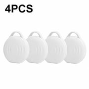 4PCS Smart Bluetooth Tracker Compatible with Apple Find My & Android Find Hub, Mini Anti Lost Key Locator with Hanging Ring for Keys Bag Luggage Wallet(Black/White)