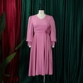 thumbnail image 3 of Women's V Neck Dress Bridesmaid Dresses Pleated Formal A-Line Wedding Dresses, 3 of 8