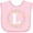 AD-Pink, variant on Inktastic Monogram Letter L Rose Floral Wreath Gift Girls Baby Bib