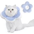 thumbnail image 1 of Collar de gato E, lindo cono de recuperación de flores para gatos Collar de cono de gato Cono de cuello de gato ajustable suave Cono cómodo para gatos Cachorros Collar isabelino después de Su, 1 of 3