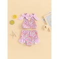 thumbnail image 2 of Bagilaanoe Toddler Baby Girls Swimsuits 2 Piece Bikinis Set Floral Print Sleeveless Tank Tops + Shorts 3M 6M 12M 2T 3T Kids Swimwear Bathing Suit Beachwear, 2 of 7