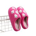 thumbnail image 5 of HTHLVMD Cute Pattern House Shoes, Fuzzy Plush Slip Ons, Halloween All Over Ghost Slippers Cute Pattern Fuzzy House Shoes Warm Plush Closed Toe Slip On Clog Indoor Footwear, Hot Pink 7.5, 5 of 6