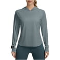 thumbnail image 6 of Bosfbaoi Womens UPF 50+ Sun Protection Hoodie Shirt Long Sleeve Fishing Hiking Outdoor UV Shirt Lightweight, 6 of 7