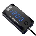 thumbnail image 1 of Motorcycle DC 6V-30V 2-in-1 Digital Clock Voltmeter IP67 Waterproof Tester Battery Monitor Suitable for Cars and Ships, 1 of 8