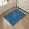 thumbnail image 3 of ODIKA 3'x5' Washable Area Rug Vine Trellis With Boho Medallion Corner Accents Floral Whimsical Refined for Hallway, Laundry Room, Non-Slip, Flatweave, Easy Care, 3 of 7