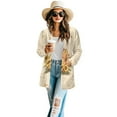 thumbnail image 2 of SCRAWLGOD Capybara Sunflower Cardigan Jackets for Women Lightweight Sweaters for Women Fall Long Sleeve Women Cardigan Coat Size S Stretchy Open Front Cardigan for Women Walks, 2 of 7