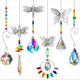 thumbnail image 1 of Juego de 6 piezas de cristal, joyería ligera, bola de cristal, prisma, mariposa, libélula, penda Wdftyju Libre de BPA, 1 of 2