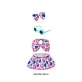 thumbnail image 2 of Lilixerw Porch Goose Bikini Costume Kit, Pink Blue Tropical Floral Outfit with Bow Accessory and Flower‑Shape Sunglasses, for Yard Pool‑Side Ornament Decoration, 12.99x5.91x3.15 inch, 2 of 6