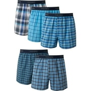 Hanes ComfortSoft Men's Boxers Pack, Moisture-Wicking Cotton Jersey, 6-Pack, Size: S-3XL