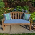 thumbnail image 2 of Casual Cushion Stripe Sunbrella® Fabric 1-Piece Outdoor Throw Pillow, 15"W x 15"L, Dolce Oasis, 2 of 5